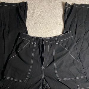 Black white seamed pants🖤🤍 H&M size 8